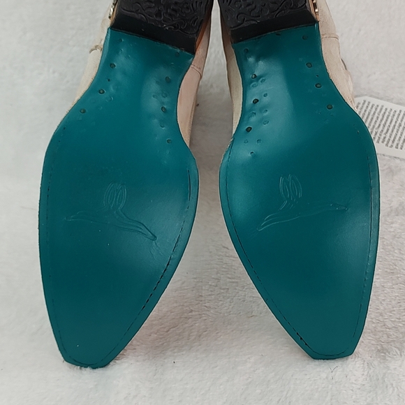 Lane Lexington Ceramic Crackle Bootie Short Leather Ankle Boots - Picture 6 of 6